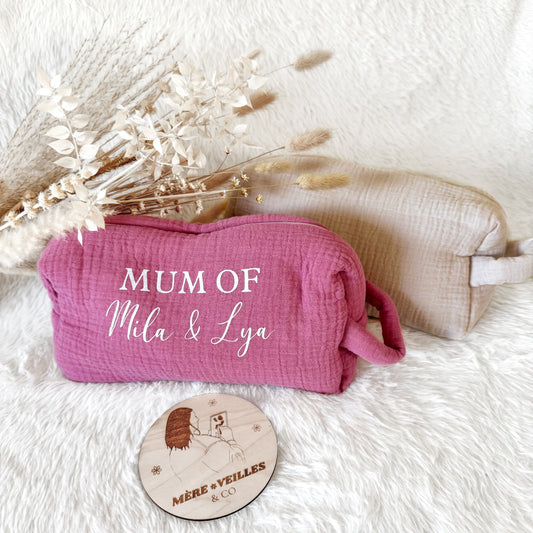 Trousse de toilette - gaze de coton