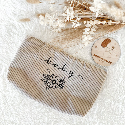 Trousse de toilette - velours côtelé