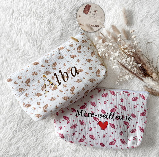 𖠺 Trousse de toilette feuilles 𖠺