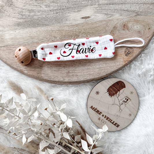 ♡ Attache tétine cœurs ♡