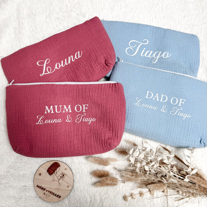 Trousse de toilettes gaze de coton