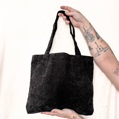 Tote-bag Velours côtelé