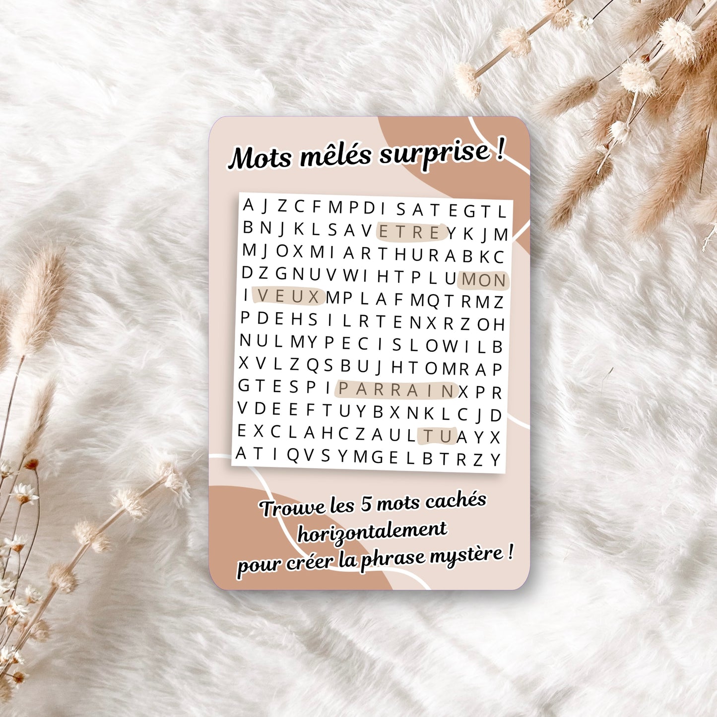 Mots mêlés surprise !