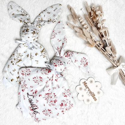 ❀ Doudou lapin fleuri ❀