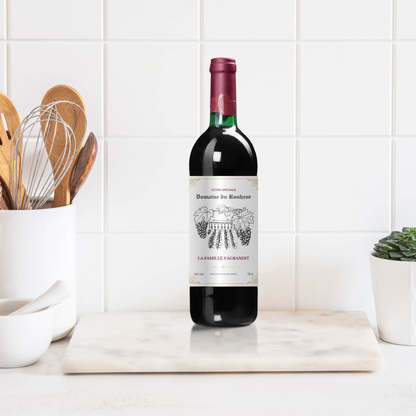 Étiquette Bouteille de Vin