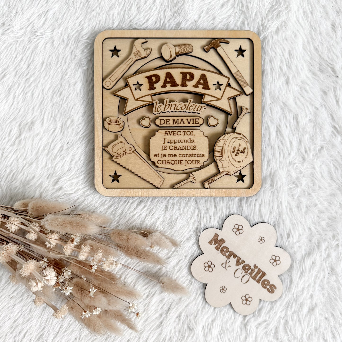 Décoration en bois Papa
