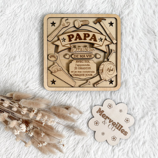 Décoration en bois Papa