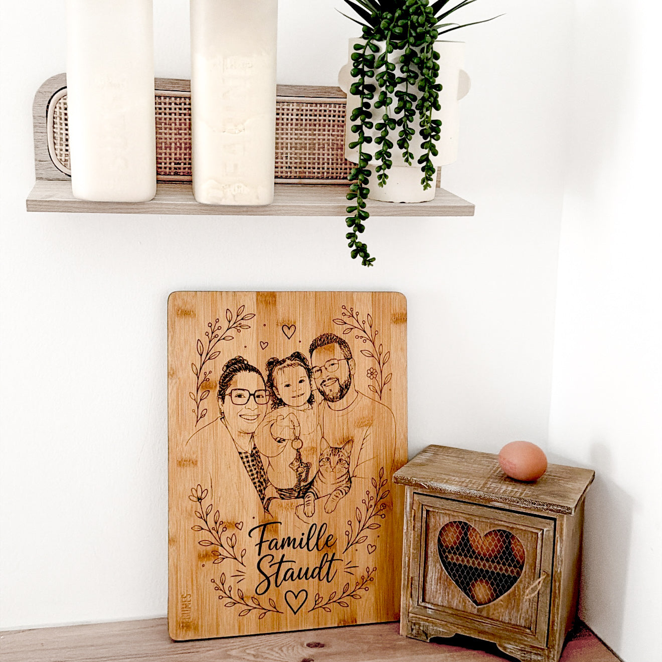Planche en bois décorative