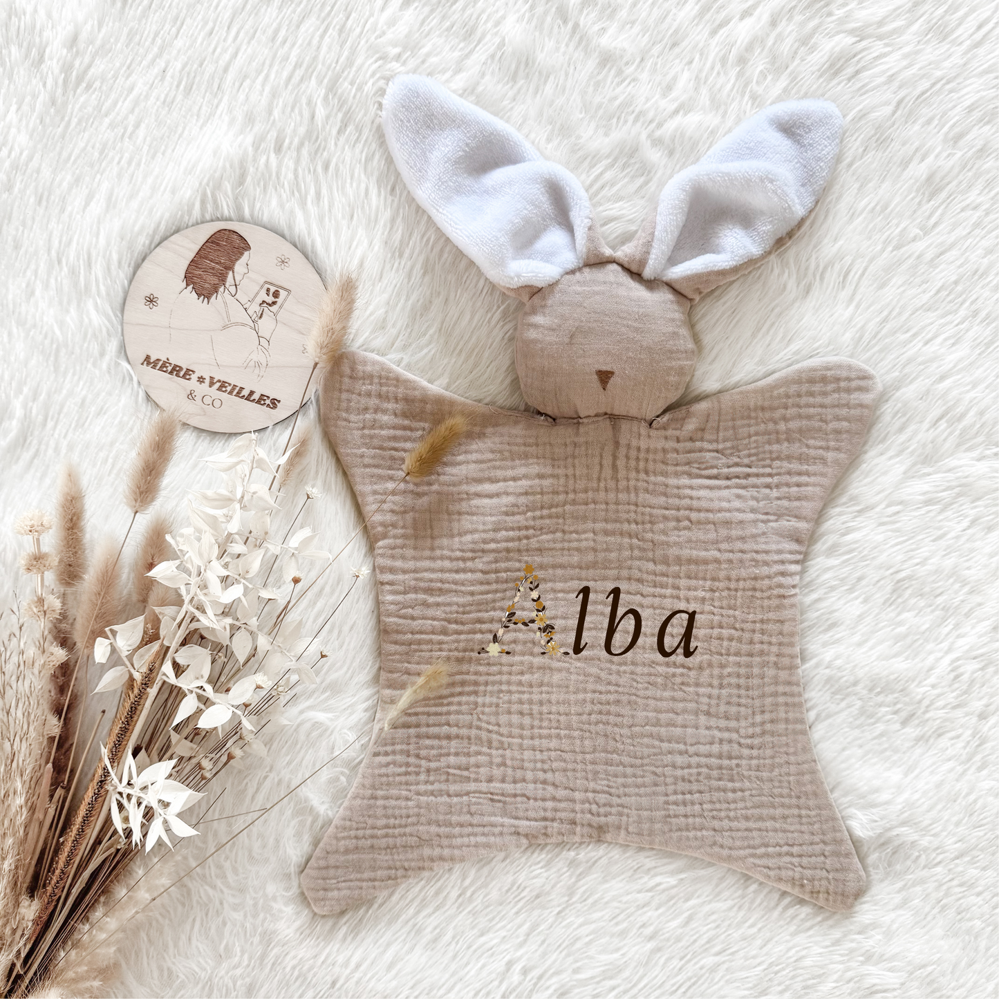 Doudou plat - gaze de coton