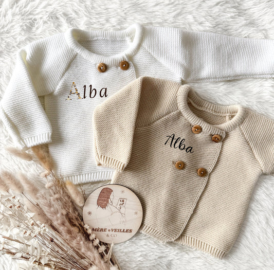 Gilet de naissance en maille