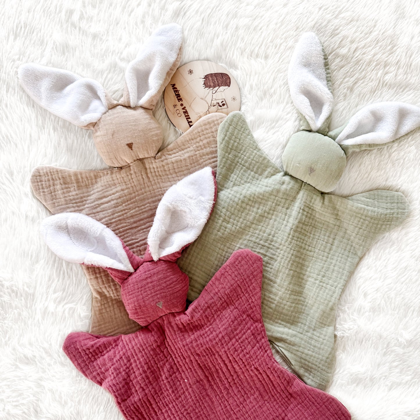 Doudou plat - gaze de coton