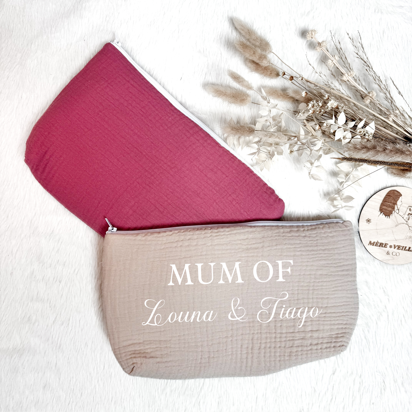 Trousse de toilettes gaze de coton