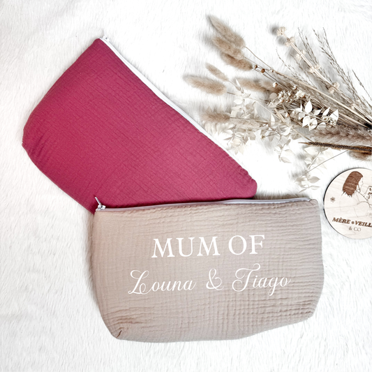 Trousse de toilettes gaze de coton