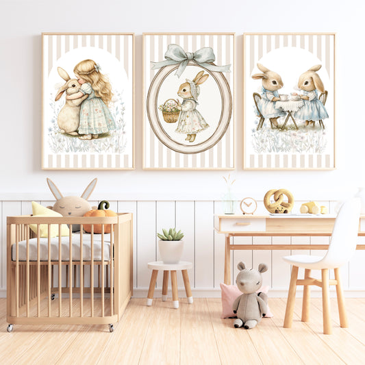 Trio d’affiches | Lapins Vintage