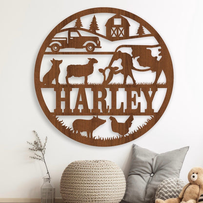 Décoration en bois à thème