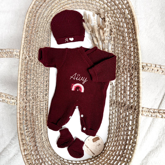 Ensemble Naissance Maille Croisé