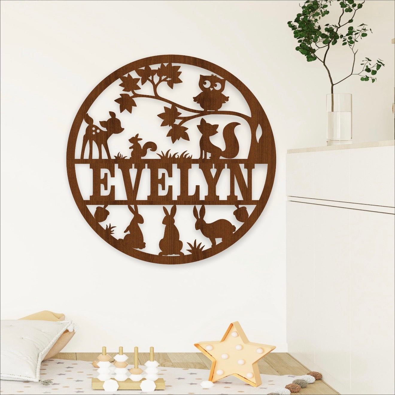 Décoration en bois à thème