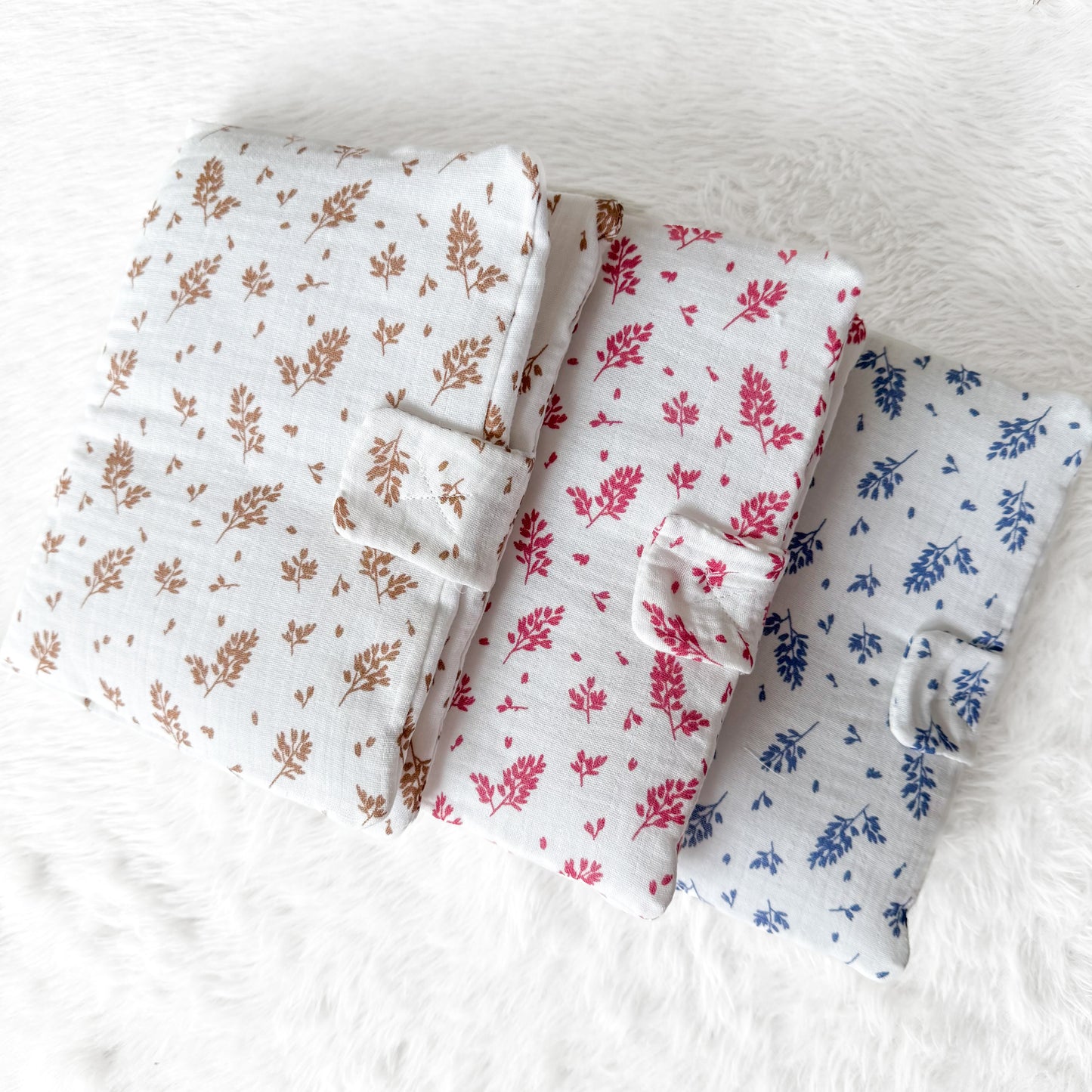☘︎ Protège carnet de santé feuilles ☘︎