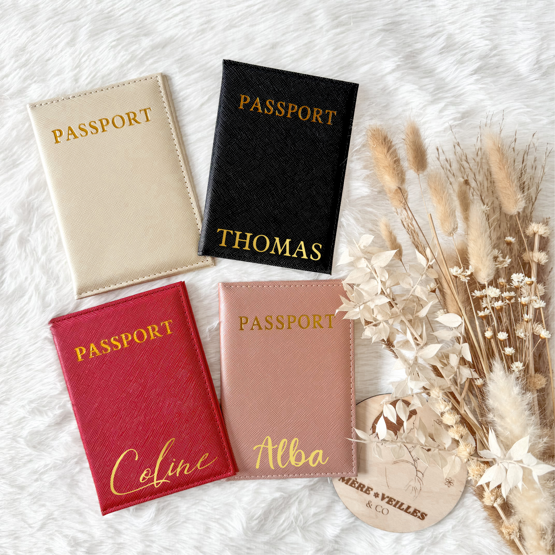 Bol Pochette Passeport Luxe Couverture Passeport Silicone Voyage