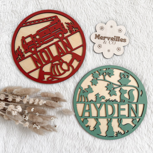 Décoration en bois à thème
