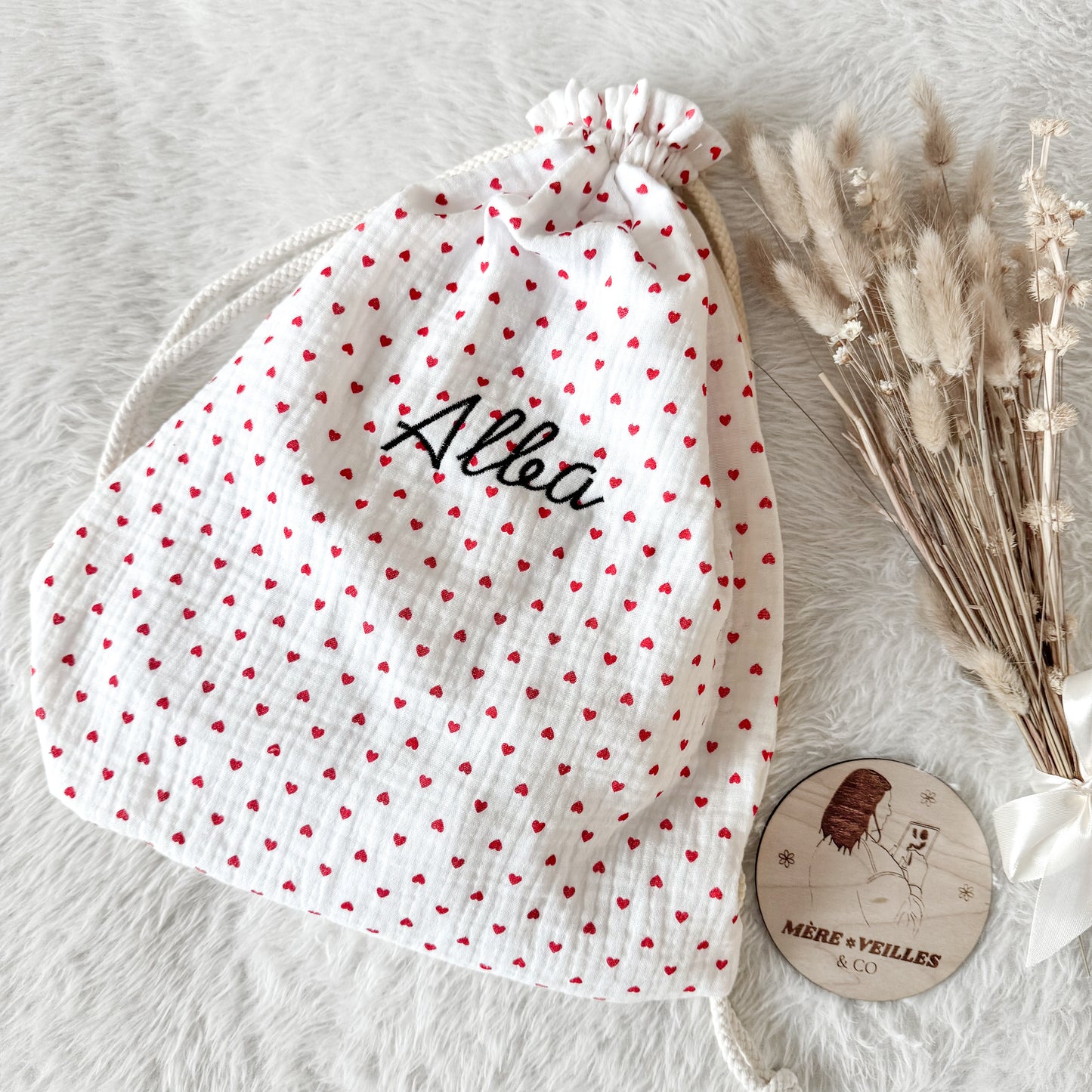 ♡ Sac à dos pochon - cœurs ♡