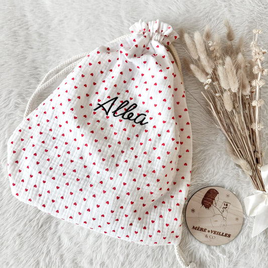 ♡ Sac à dos pochon - cœurs ♡