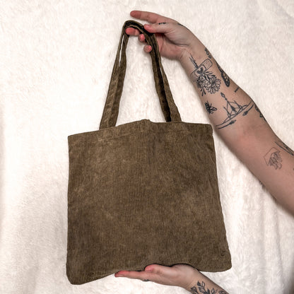 Tote-bag Velours côtelé