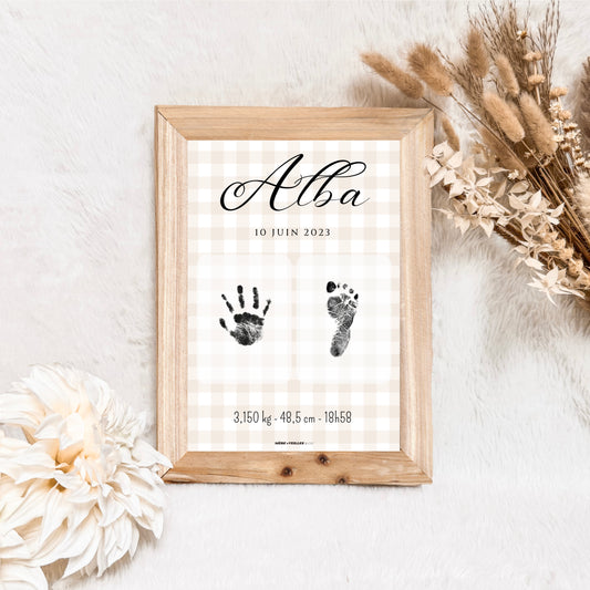 Affiche Naissance - Kit empreintes