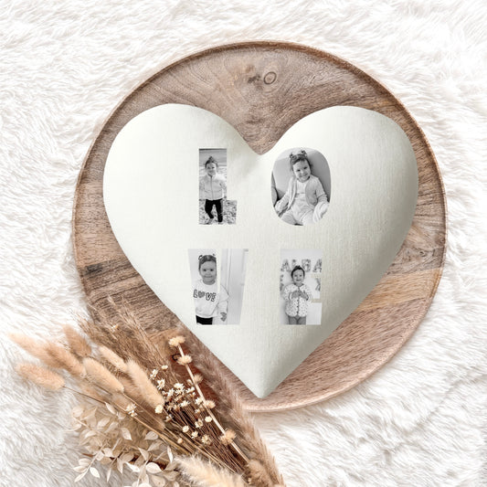 Coussin cœur personnalisé