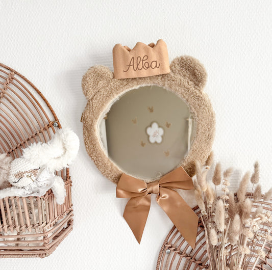 Miroir mural en tissu bouclette