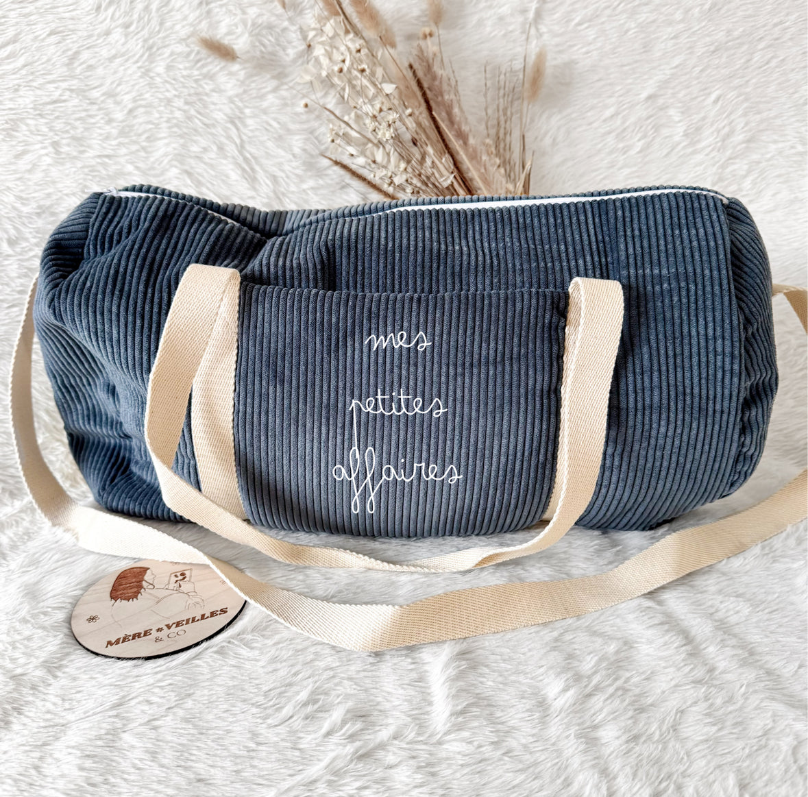 Sac bowling - velours côtelé