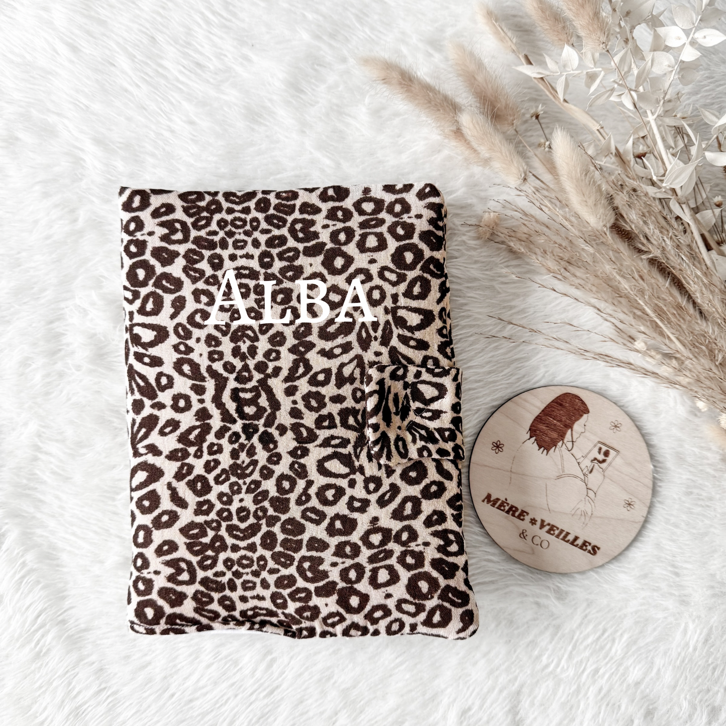 ჻ Protège carnet de santé léopard ჻