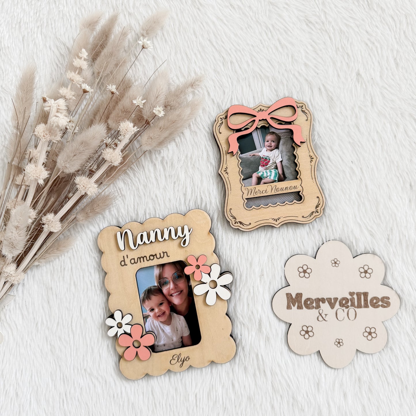 Magnet photo en bois