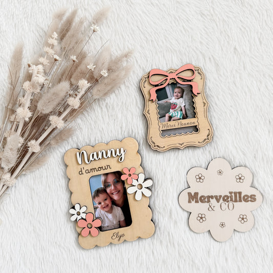 Magnet photo en bois