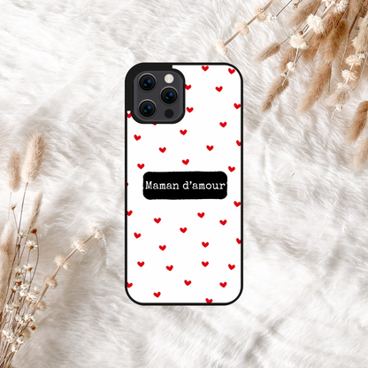 Coque de téléphone - motifs cœurs