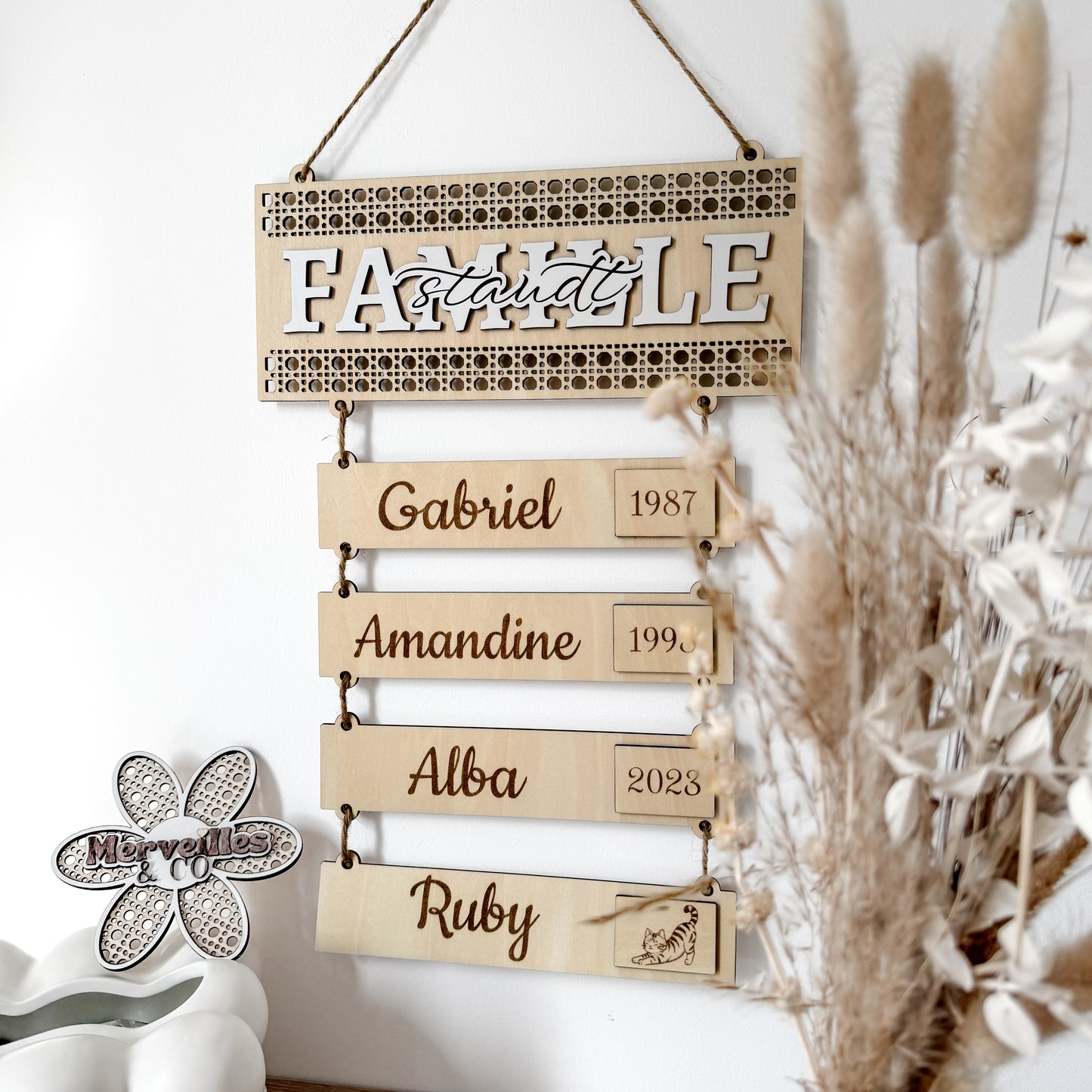 Pancarte Famille bois