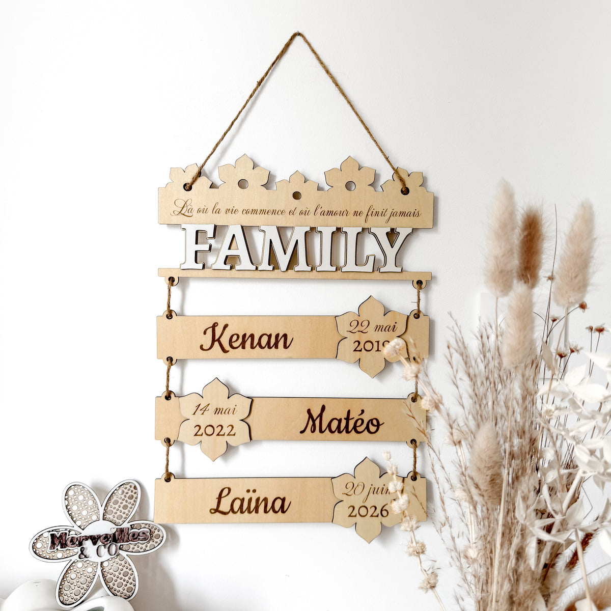 Pancarte Famille bois