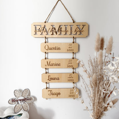 Pancarte Famille bois
